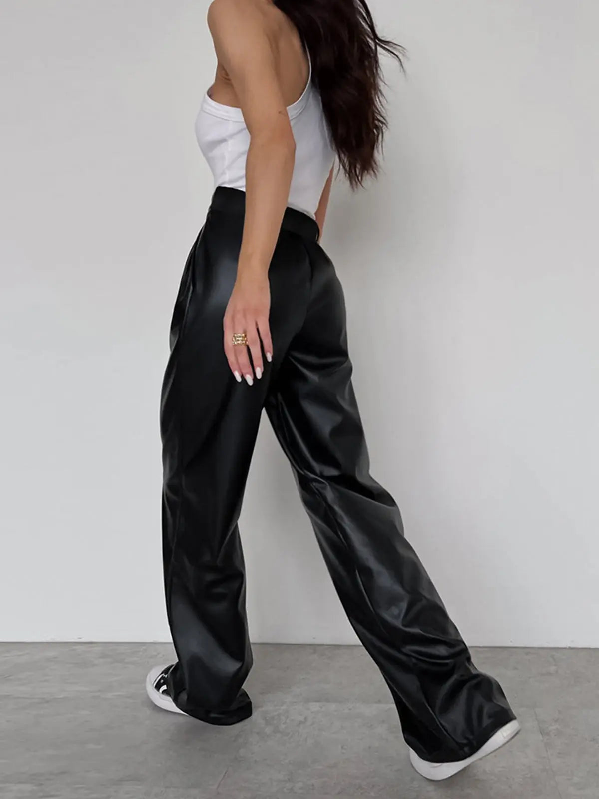 Dames High Waist Baggy Pants 4