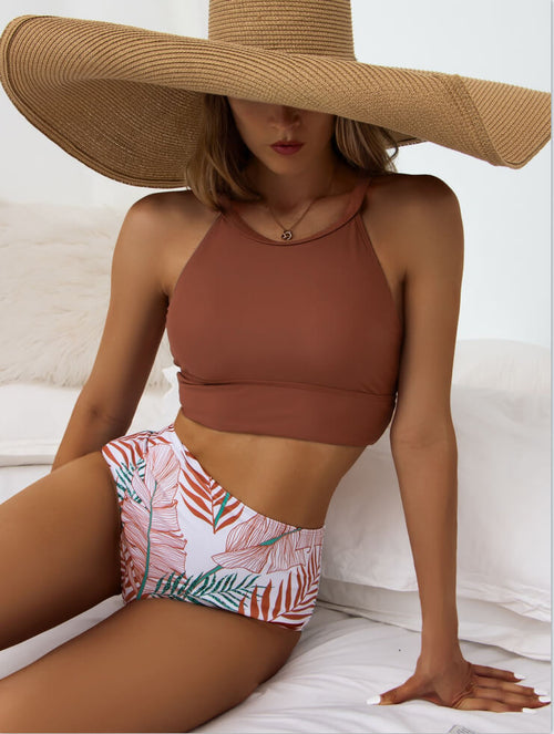 Justina® | High neck bikini top with hot thong