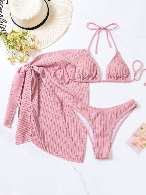 Adriana® | Malibu triangle bikini set with skirt