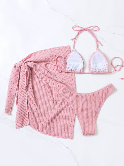 Adriana® | Malibu triangle bikini set with skirt