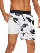 Mens Quick Dry Swim Shorts With Compression Liner – Athletic Beach Shorts