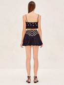 Women's Sequin Mirror Skirt Set – Sparkling Party Two Piece Outfit