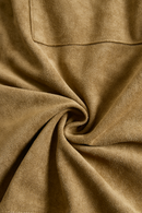 Women's Fashion Suede Single Breasted Lapel Long Sleeve Midi Dress