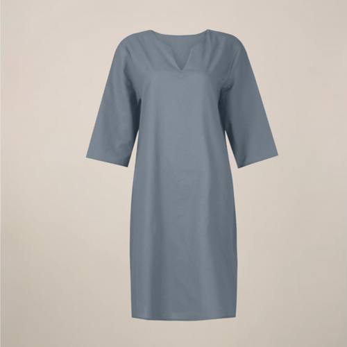 Women’s V-Neck Midi Summer Dress – Button Front with Relaxed Fit
