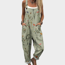 Women's Floral Printed Loose Overalls – Casual Wide-Leg Summer Jumpsuit