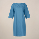 Women’s V-Neck Midi Summer Dress – Button Front with Relaxed Fit