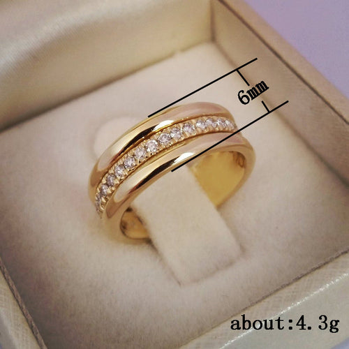 Minimalist Gold Tone Brass Plated Stackable Ring – Elegant Jewelry
