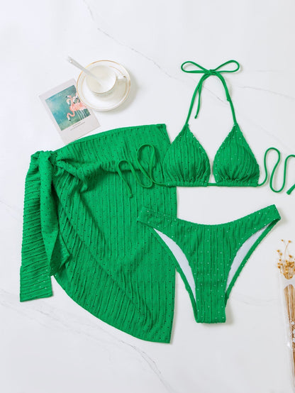 Adriana® | Malibu triangle bikini set with skirt