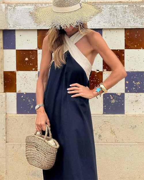 JILLIAN - CROSSOVER LONG DRESS