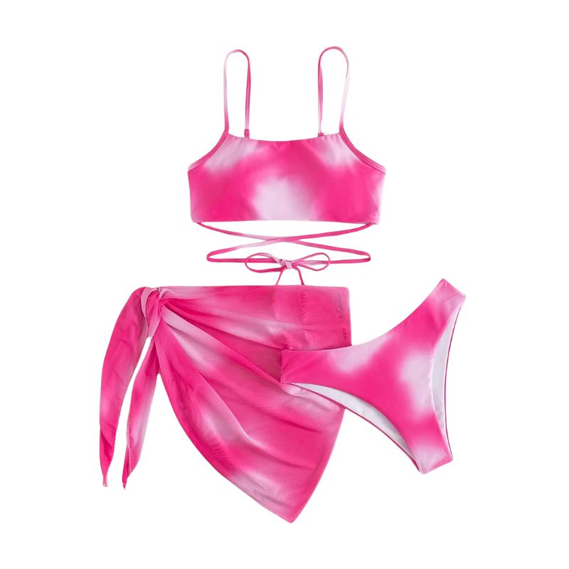 Luciana® | 3-Piece Bikini Swimsuit With Laces And Beach Skirt