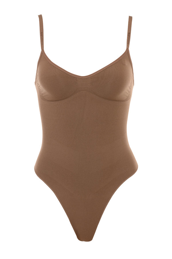 Sculpting Thong Bodysuit – Mocha