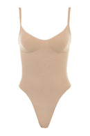 Sculpting Thong Bodysuit – Almond