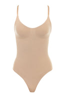 Sculpting Full Brief Bodysuit – Almond
