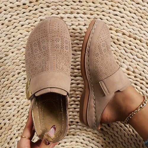 Women's Orthopedic Closed-Toe Suede Slippers – Cozy Comfort Lounge Shoes
