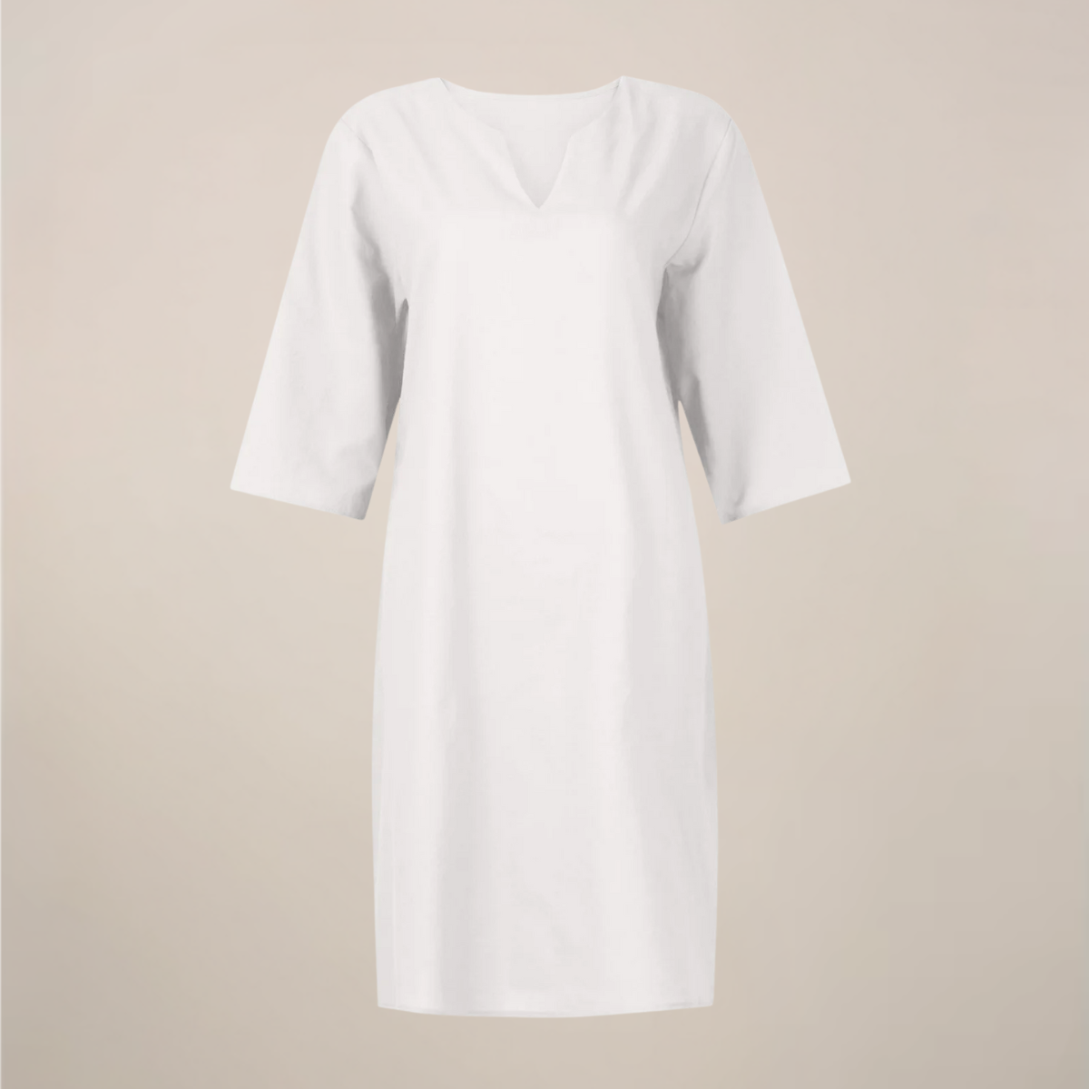 Women’s V-Neck Midi Summer Dress – Button Front with Relaxed Fit