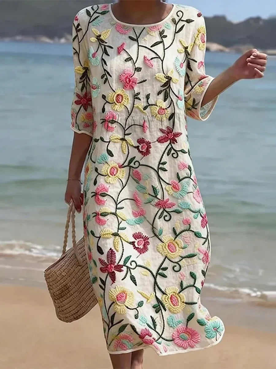 Alicea Elegant Floral Maxi Dress