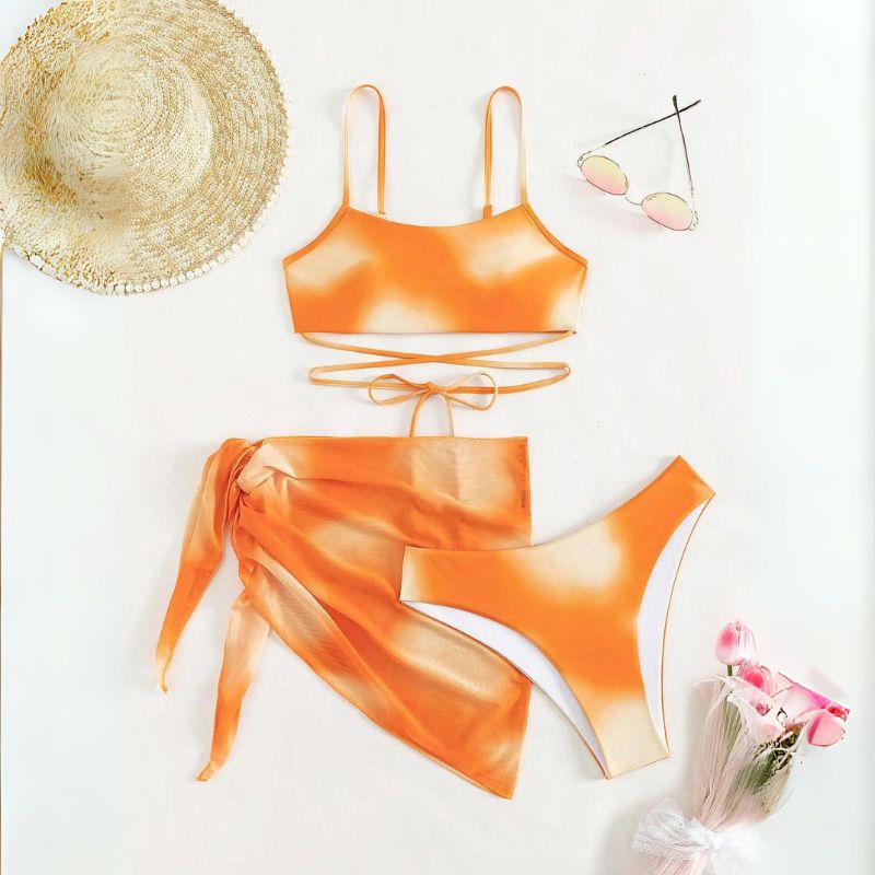 Luciana® | 3-Piece Bikini Swimsuit With Laces And Beach Skirt