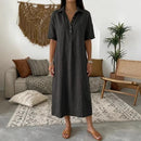 Cotton-Linen Polo Dress