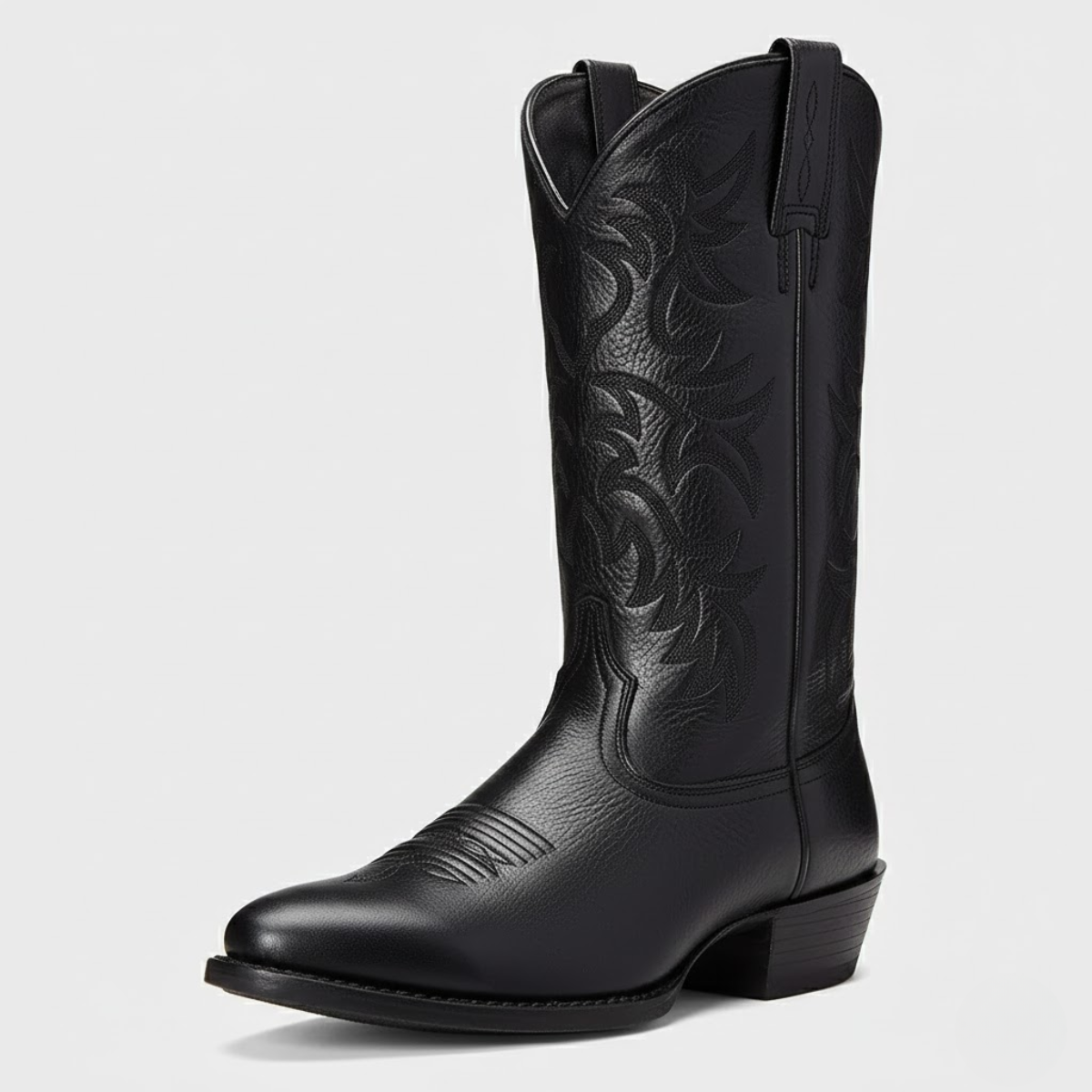 Women’s Western Knee-High Boots – Pointed Toe & Embroidered Detail