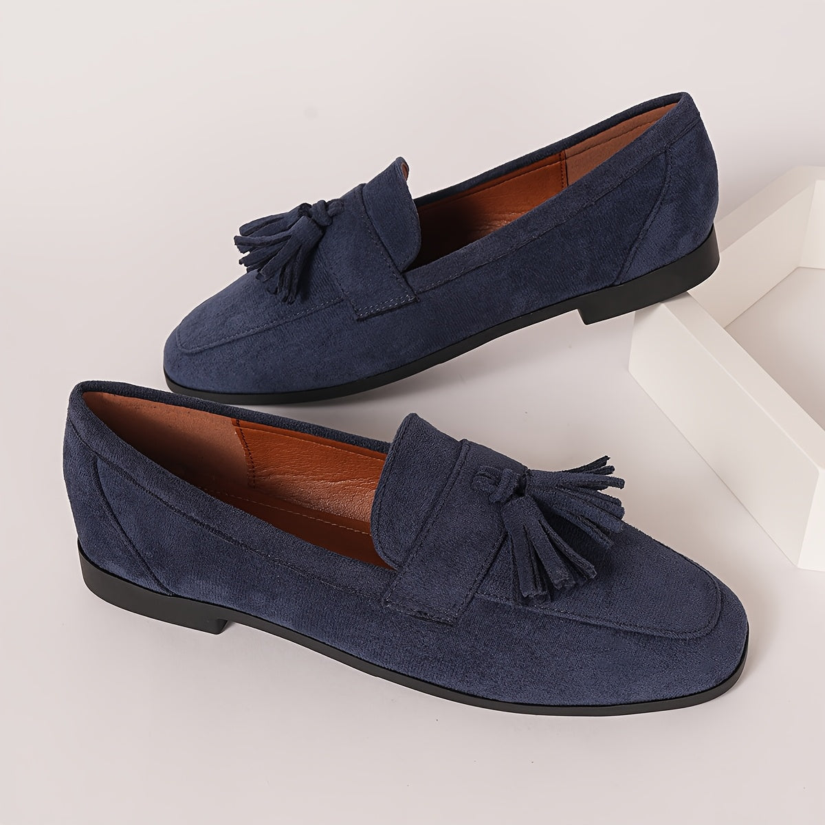 Women’s Vintage Tassel Slip-On Flats – Soft Sole Comfortable Shoes