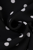 Polka Dot Wrap Tie Midi Skirt