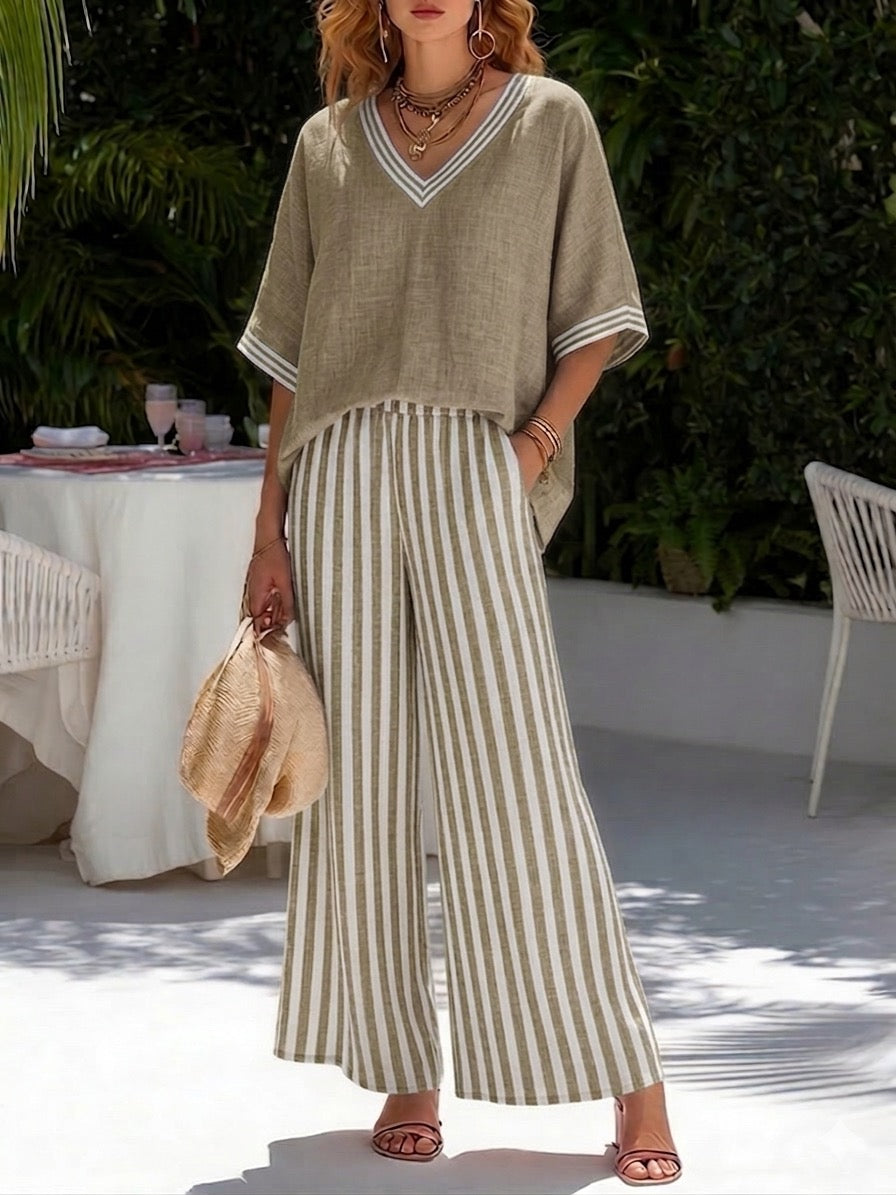 Ursuline Breathable Linen-Blend Two-Piece Set