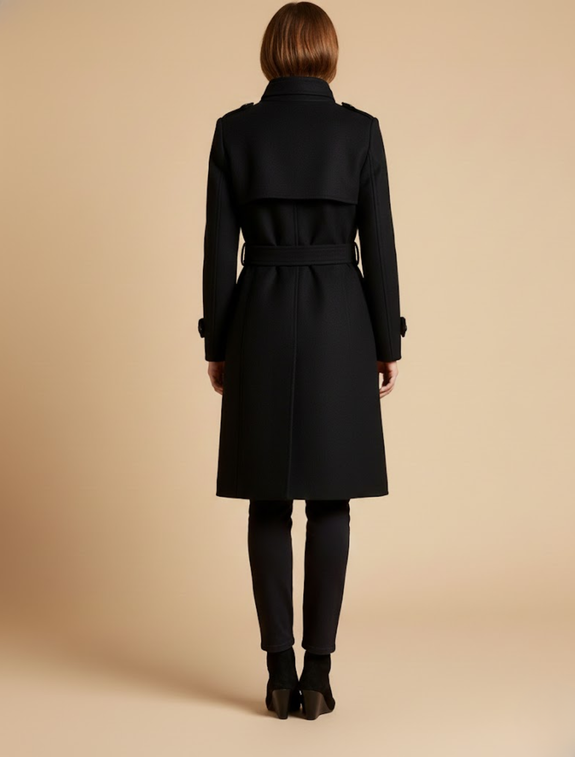 Women’s Mid-Length Long Coat with Classic Collar for Smart Winter Styling