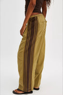 Women's Side Stripe Airy Casual Wide Leg Sweat Pants – Lounge Pants
