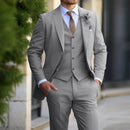 Men’s 3-Piece Set – Business Blazer Cardigan Trousers Smart Casual Formal Style