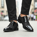 Men’s Patent Leather Oxford Shoes With Dotted Pattern – Formal Dress Shoes