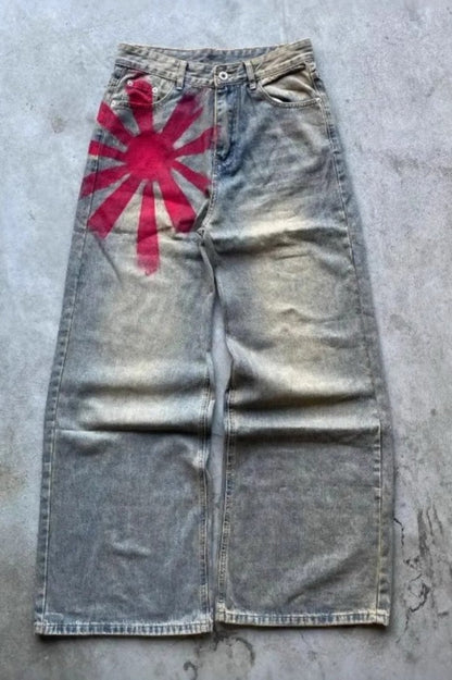 American Vintage Floral Denim Jeans