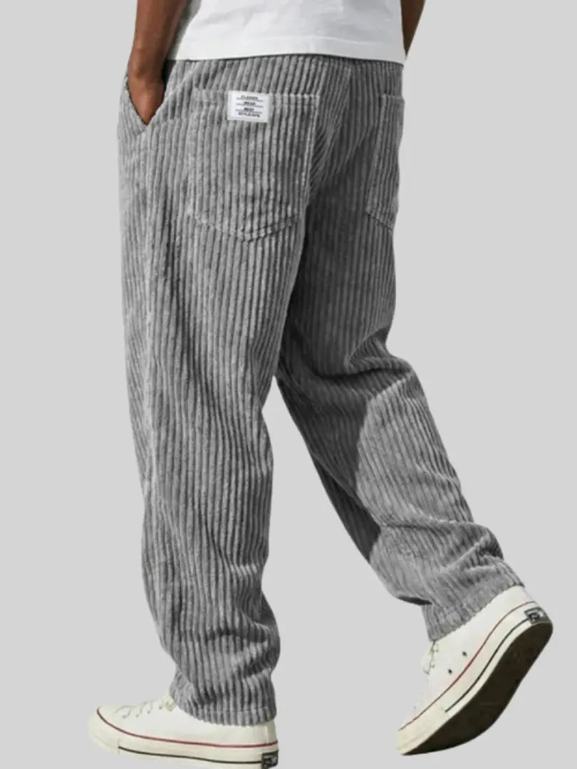 Men's Vintage Corduroy Casual Trousers – Relaxed Fit Classic Pants