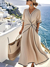 Naya™ – Elegant Loose Striped Dress