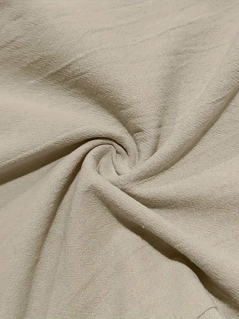Men's Wide-Leg Linen Trousers – Drawstring Casual Summer Pants