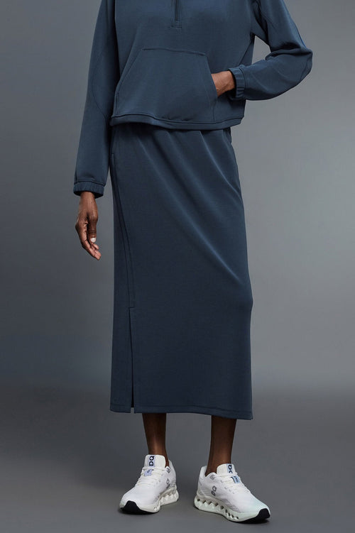High Waist Split Straight Bodycon Midi Skirt