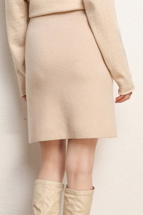Wool A-Line Mini Skirt