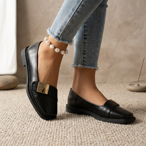 Women's Square Toe Slip-On Loafer Flats – Fashion Casual Shoes