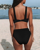 Auberta® | Solid Color High Waist Bikinis