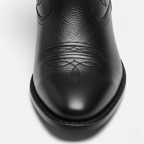 Women’s Western Knee-High Boots – Pointed Toe & Embroidered Detail