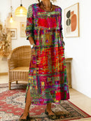 Maelle Printed Loose Midi Dress
