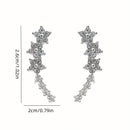 Women's Sparkly Floral And Star Ear Cuffs – Elegant Statement Jewelry