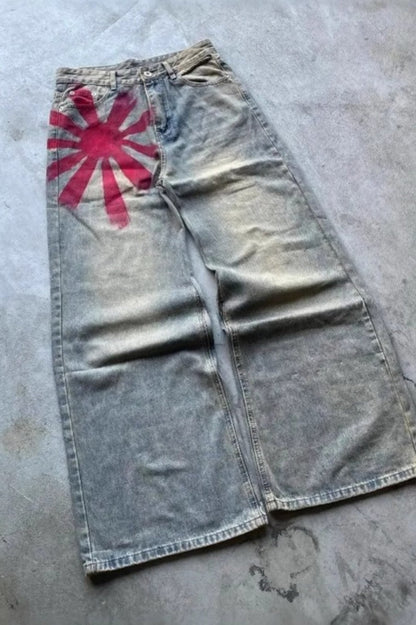 American Vintage Floral Denim Jeans