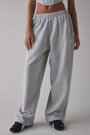 Women's Long Embroidered Relaxed Knit Pants – Effortless Chic Comfort