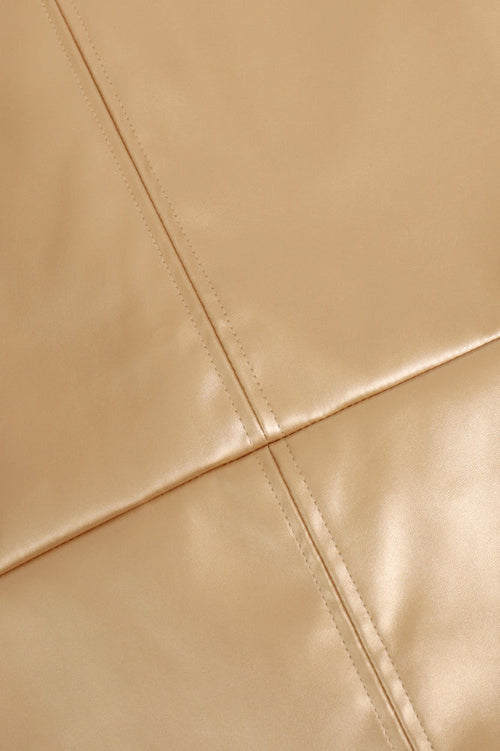 High Gloss PU Leather Bodycon Slit Skirt