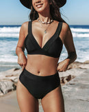 Auberta® | Solid Color High Waist Bikinis