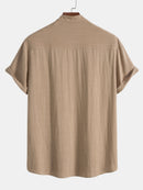 Men's Lightweight Summer Two-Piece Set – Breathable Shirt & Casual Trousers