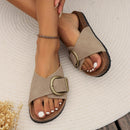 JUDITH - STYLISH BUCKLE SLIDE SANDALS