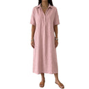 Cotton-Linen Polo Dress