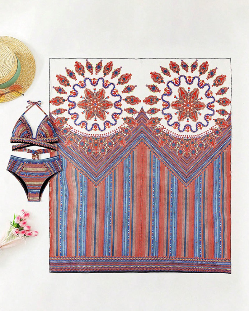 Lizzie® | Bikini Set With Tie-Dye Scarf