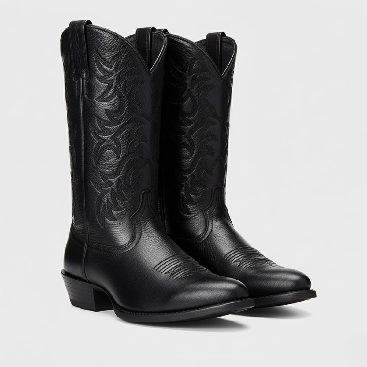 Women’s Western Knee-High Boots – Pointed Toe & Embroidered Detail